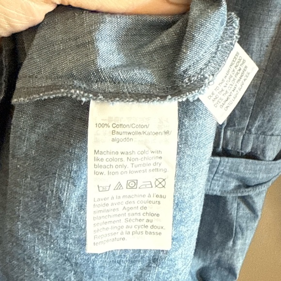 J. Crew • Chambray Tie Waist Shirt Dress Sz 4 Preppy Fall Casual - Picture 8 of 9